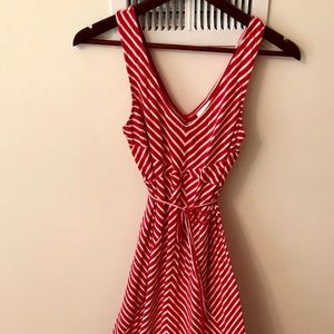 Maternity Maxi Red stripe dress